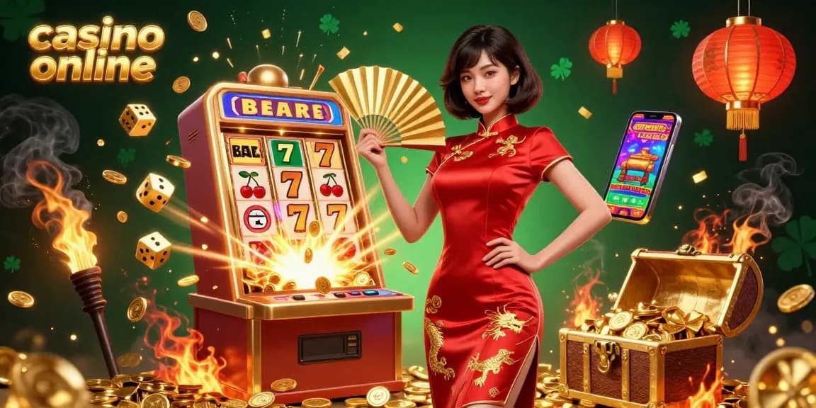 Plongez dans l'excitation du casino en ligne avec des visuels vibrants d'une scène de casino 3D luxueuse.