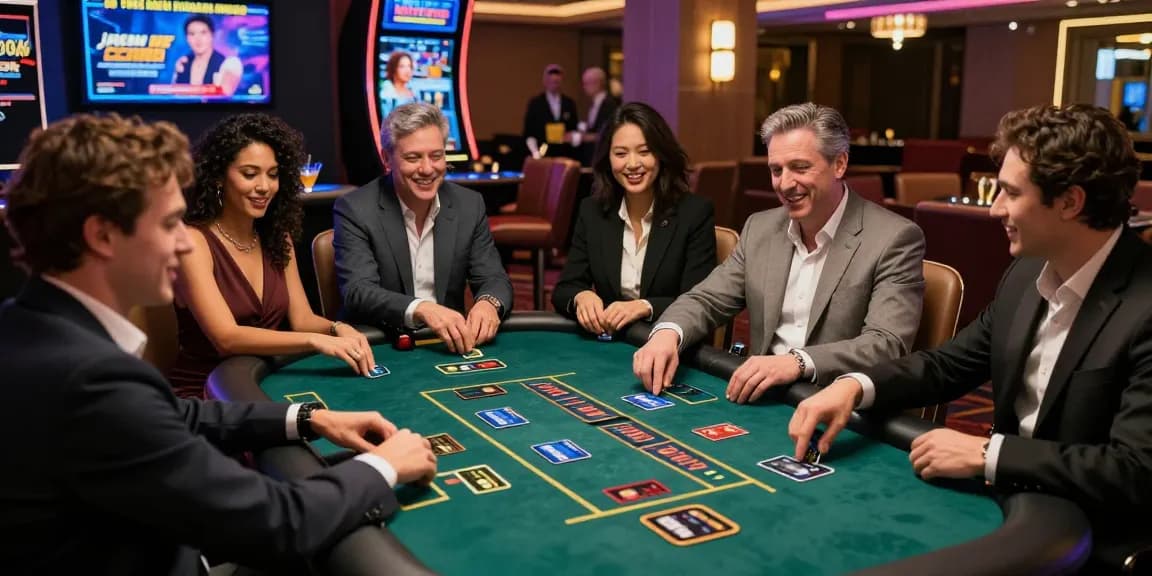 Players enjoying the excitement at casinos that accept credit cards with Visa and Mastercard options.