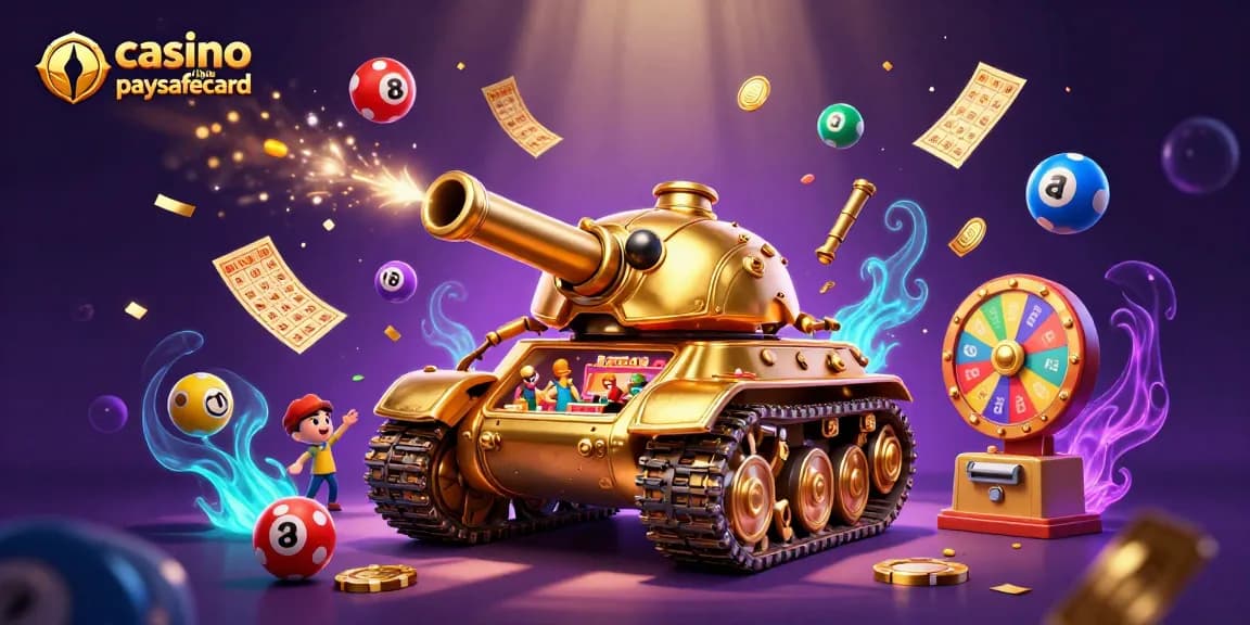 Jouez et gagnez avec le casino en ligne paysafecard dans cette illustration dynamique.