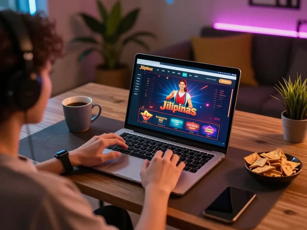 Engaging online gaming moment at Jilipinas casino with player focused on bets.
