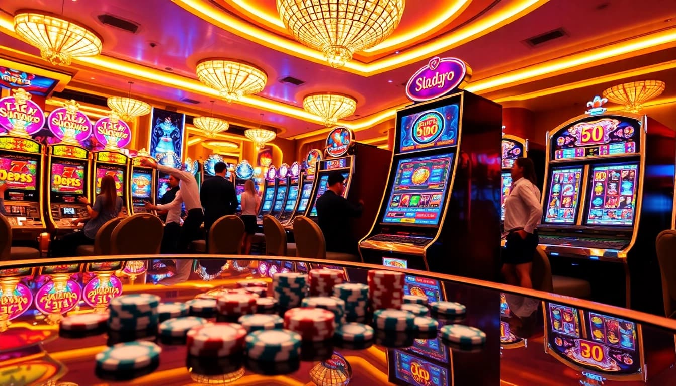 Rasakan sensasi bermain slot Depo 5rb dengan gameplay yang seru dan atmosfer kasino yang hidup.