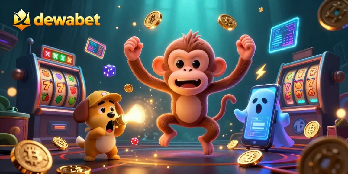 Permainan slot dewabet dengan koin emas dan simbol keberuntungan yang memikat.
