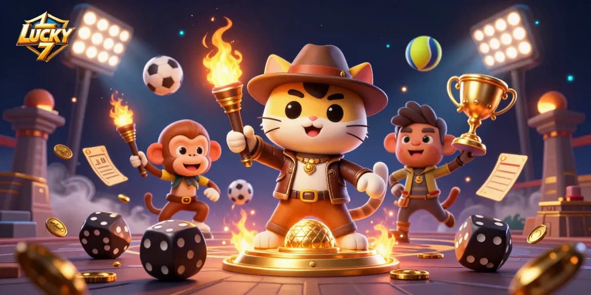 Engage with LUCKY77 by winning on sports betting adventures illustrated in a vibrant scene.