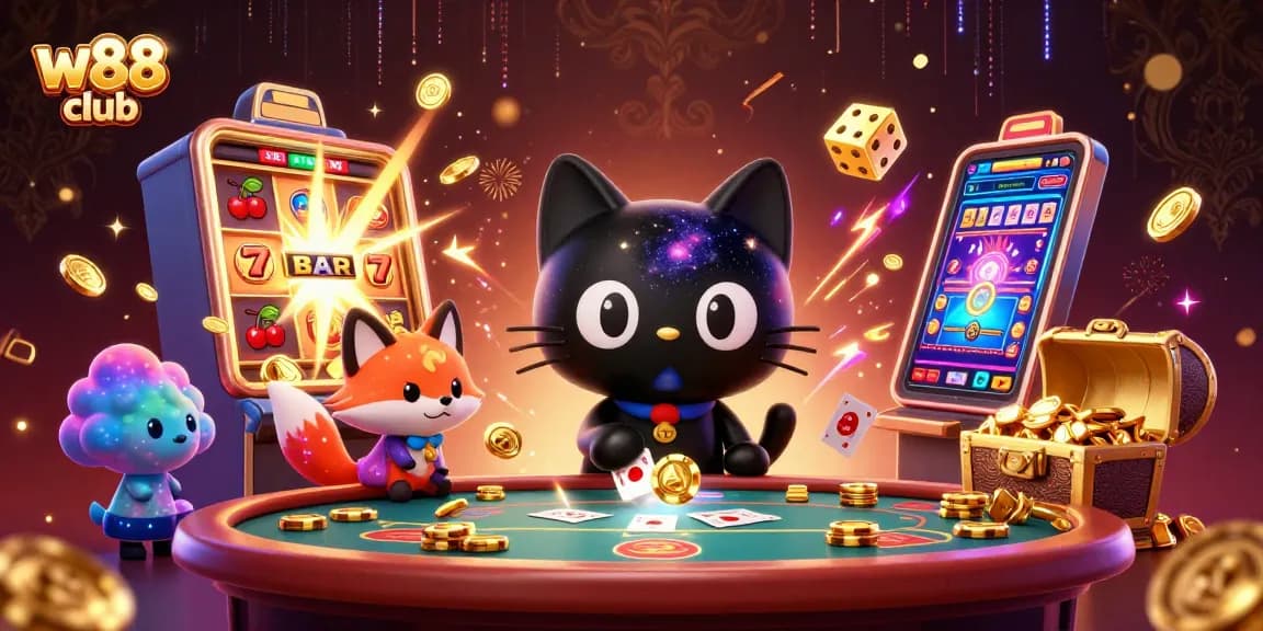 Tham gia cá cược tại w88 club với không gian casino sống động và thú vị