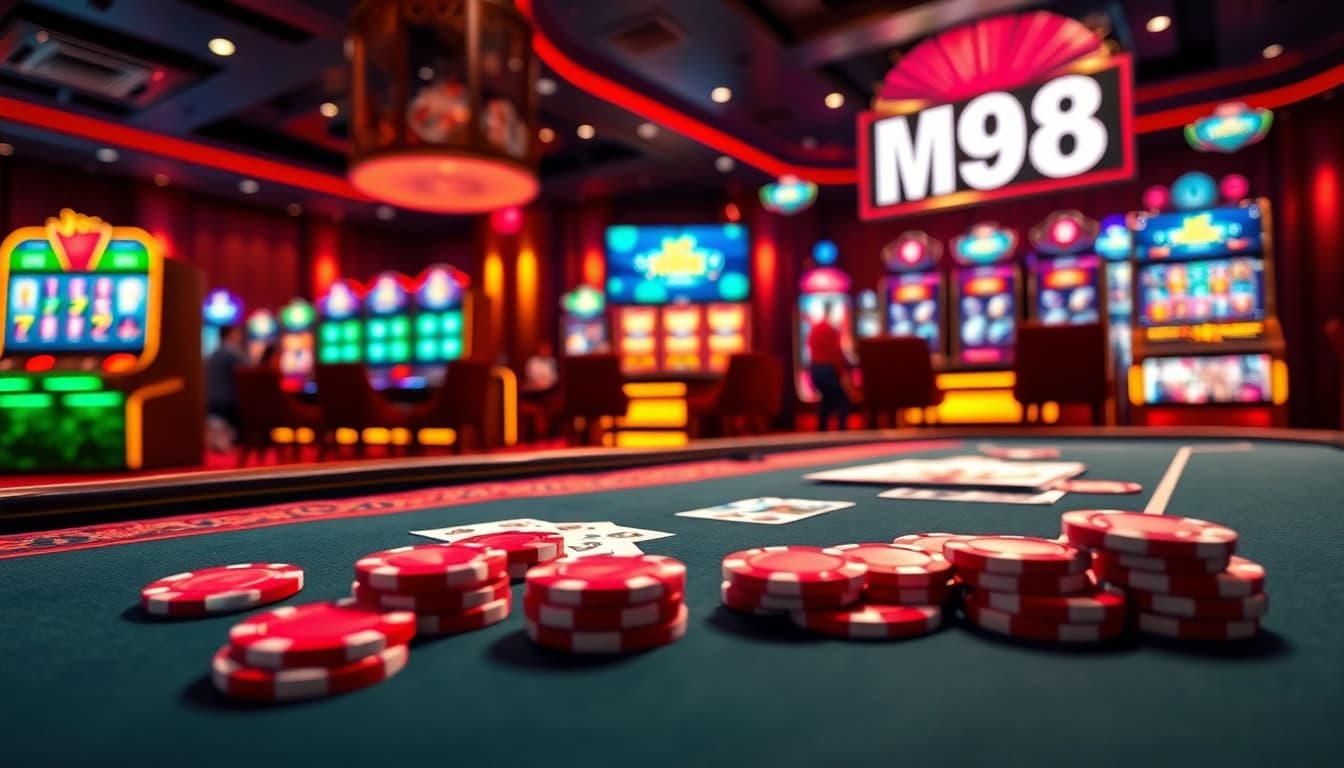 เล่นเกมการพนันที่ M98 คาสิโนในบรรยากาศสลับสีสันหรูหรา