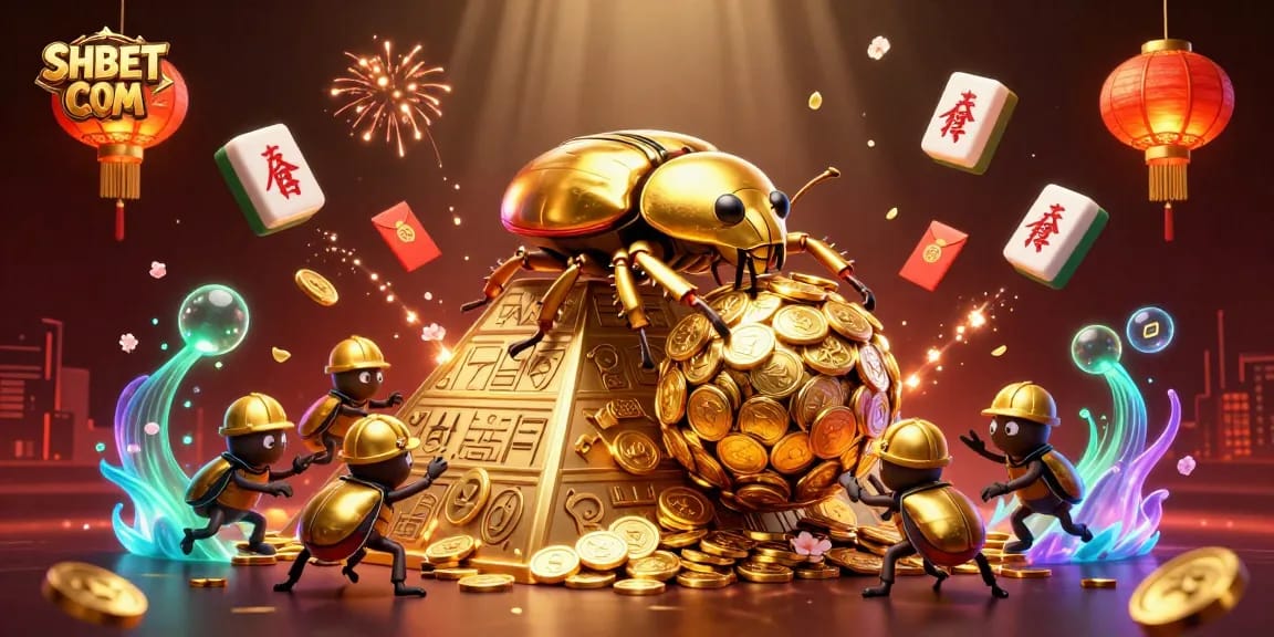 Spin and win at SHBET COM with a vibrant casino-themed 3D art showcasing golden symbols and excitement!