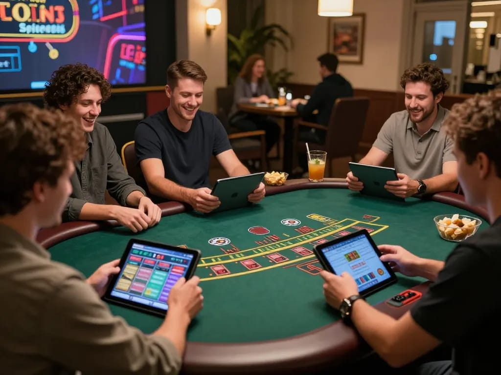 Players engaging in FAFA 828 live dealer blackjack, showcasing online gaming excitement.