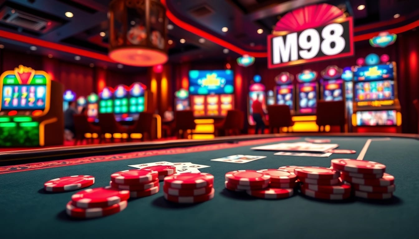 เล่นเกมการพนันที่ M98 คาสิโนในบรรยากาศสลับสีสันหรูหรา