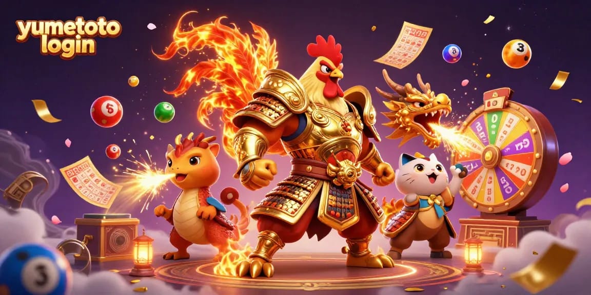 Login yumetoto dengan pengalaman bermain yang menarik dan simbol kemenangan yang penuh warna.