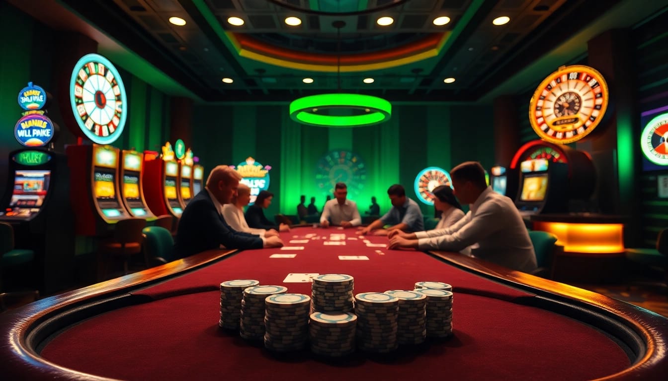 Bermain di meja poker di Planet77 Link dengan suasana kasino yang berenergi.