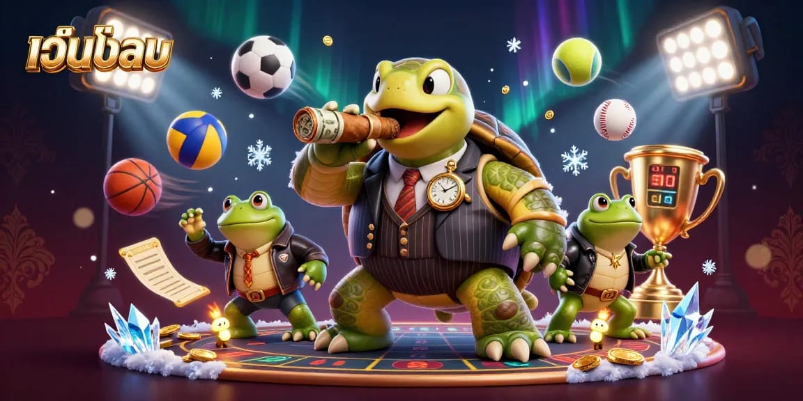 Engage in thrilling เว็บบอล sports betting action with dynamic visuals and vibrant casino lights.