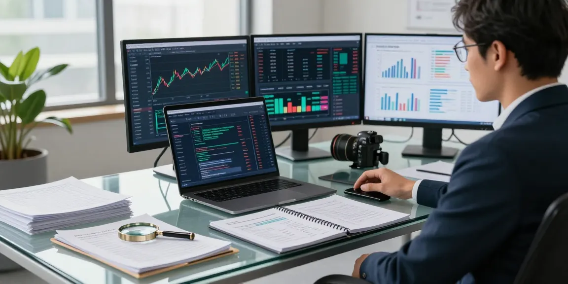 Asset tracing analysis in a modern financial office showcasing data-driven strategies.