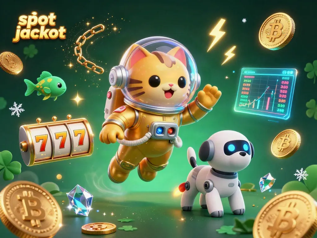 Experience the thrill of slot jackpot games with vibrant casino elements and fun characters.