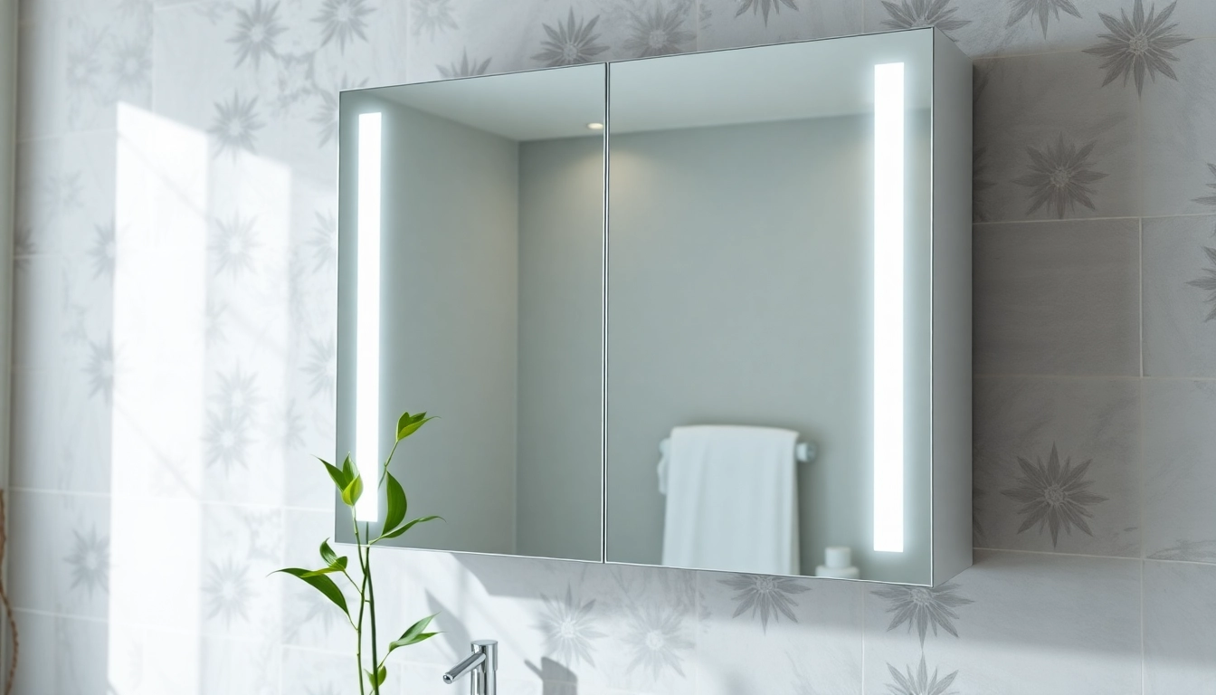Highlighting a sleek led bathroom mirror Cabinet with stylish features and soothing ambiance.
