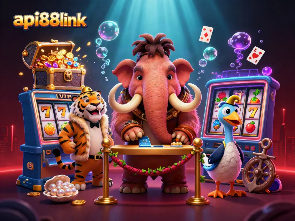 Experience thrilling gameplay at api88link with vibrant casino characters and rich game elements.