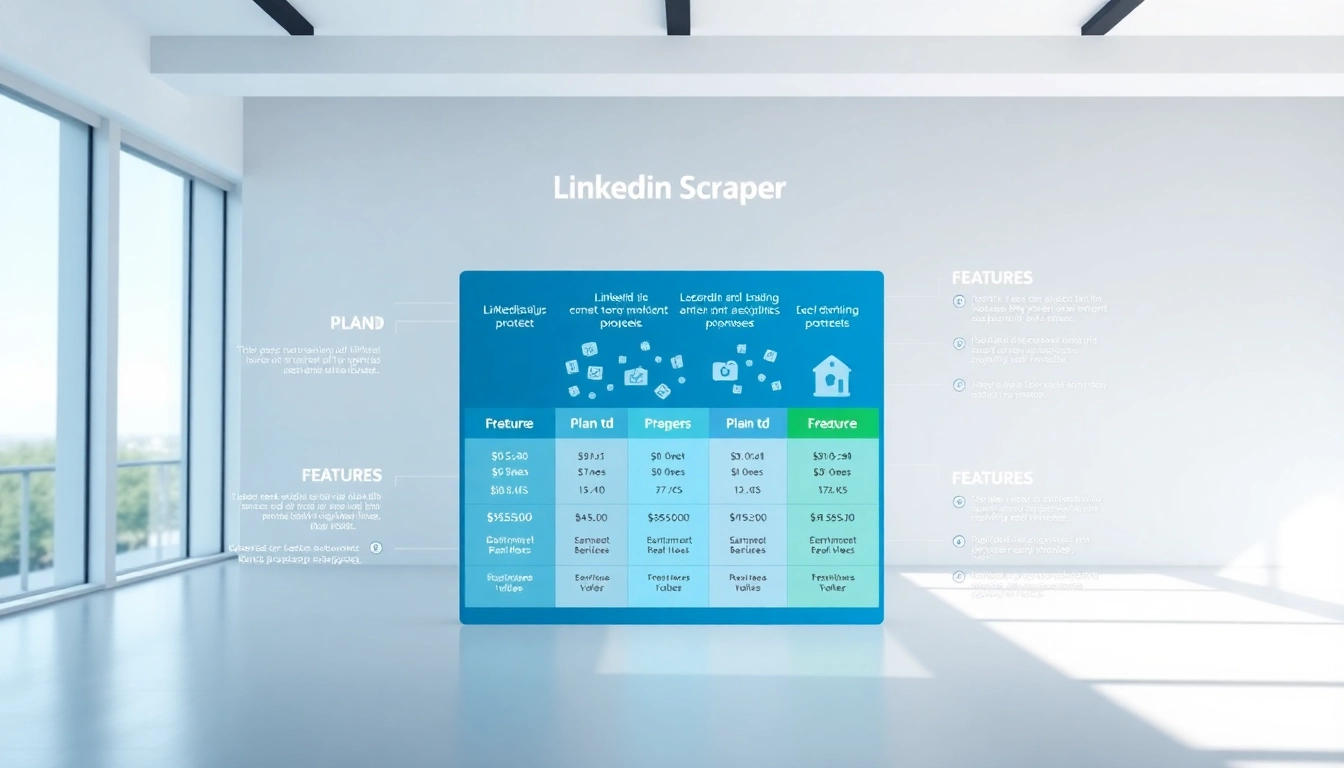 Visual representation of linkedin scraper pricing plans and features in an engaging infographic format.