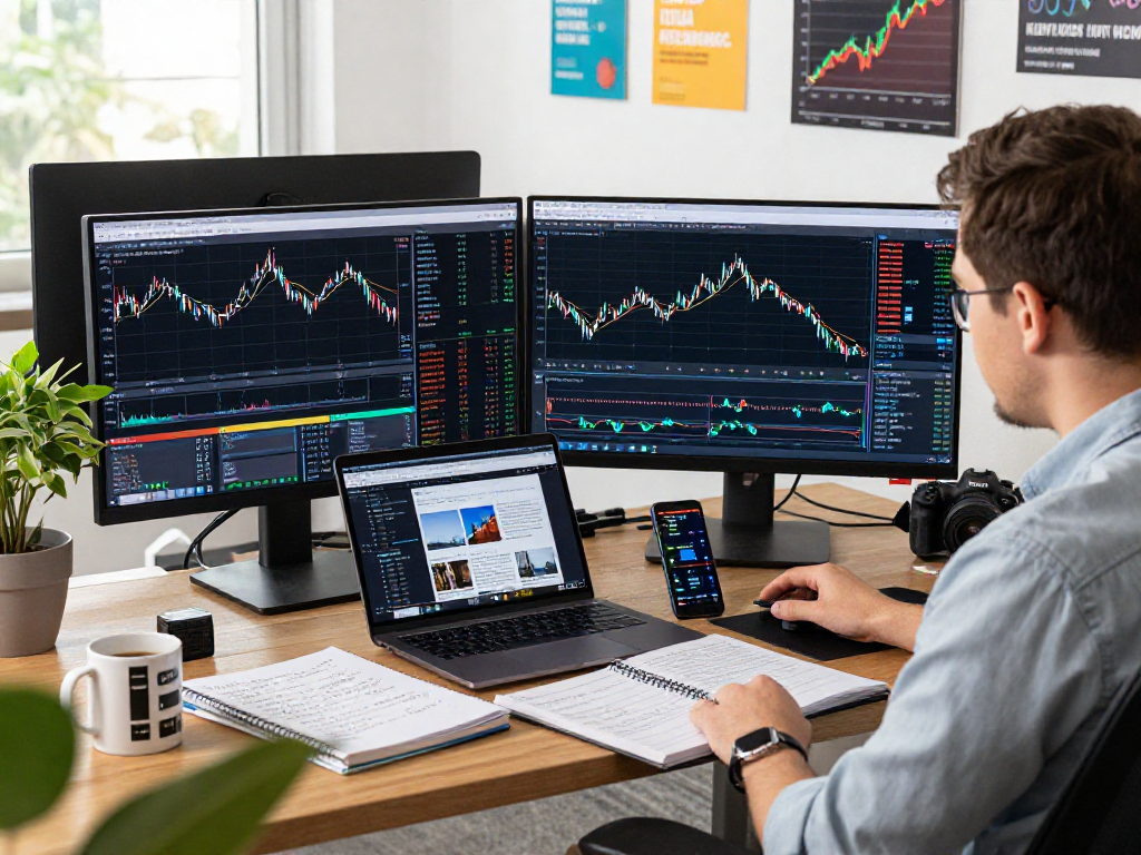 Analyze market trends and strategies with TradingView in a professional trading workspace