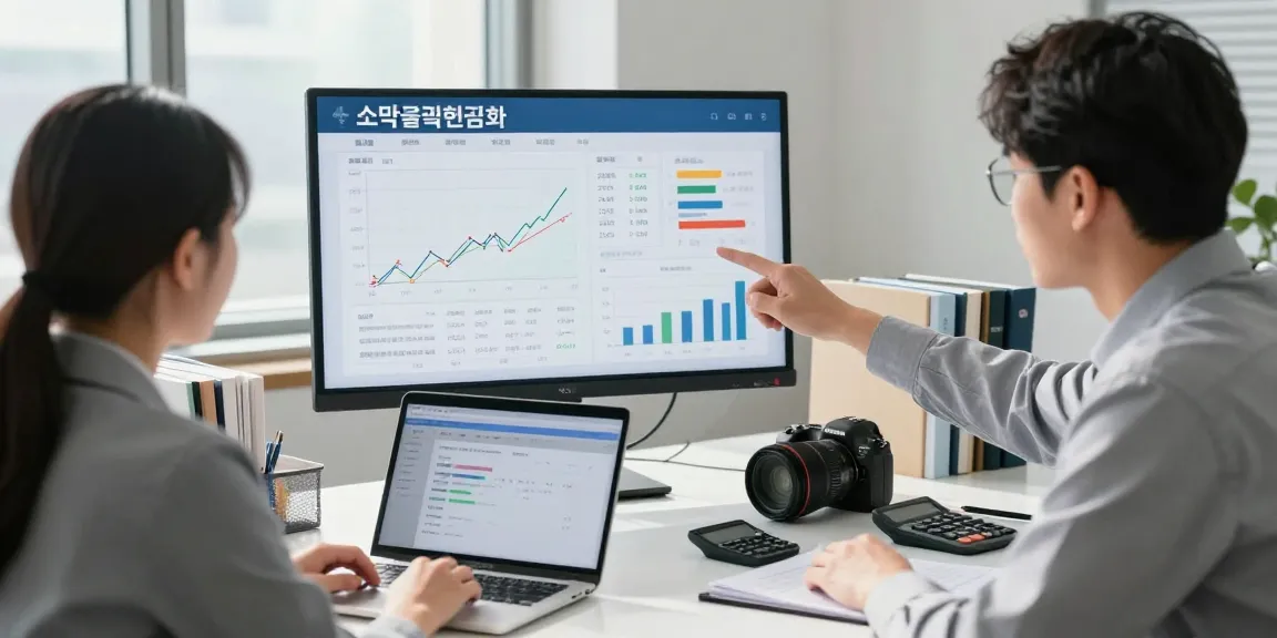 소액결제현금화를 상담하는 금융 전문가와 고객의 모습, 데이터 분석과 차트가 있는 현대적 사무실 환경