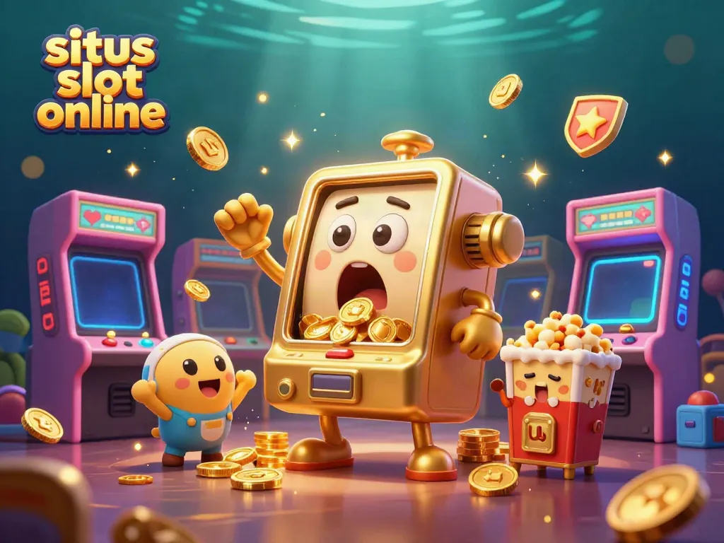 Slot online meriah dengan mesin slot emas ceria mendapat jackpot dan koin menyebar.