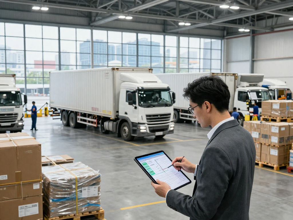 Spedition in Dortmund: Professionelles Team organisiert internationale Transporte am Logistikzentrum.