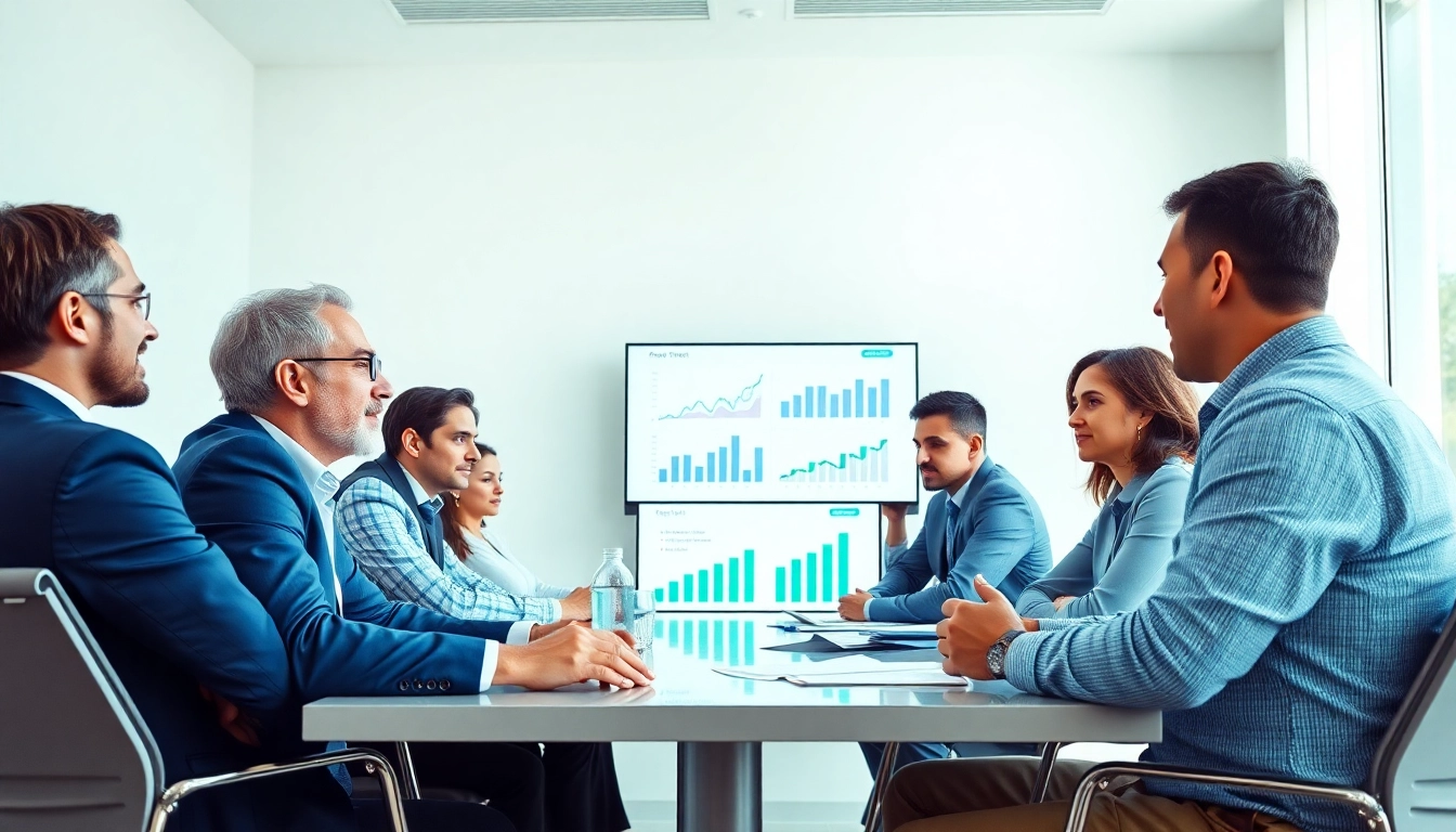 Discussing competitor pricing strategies in a professional meeting with charts and graphs.