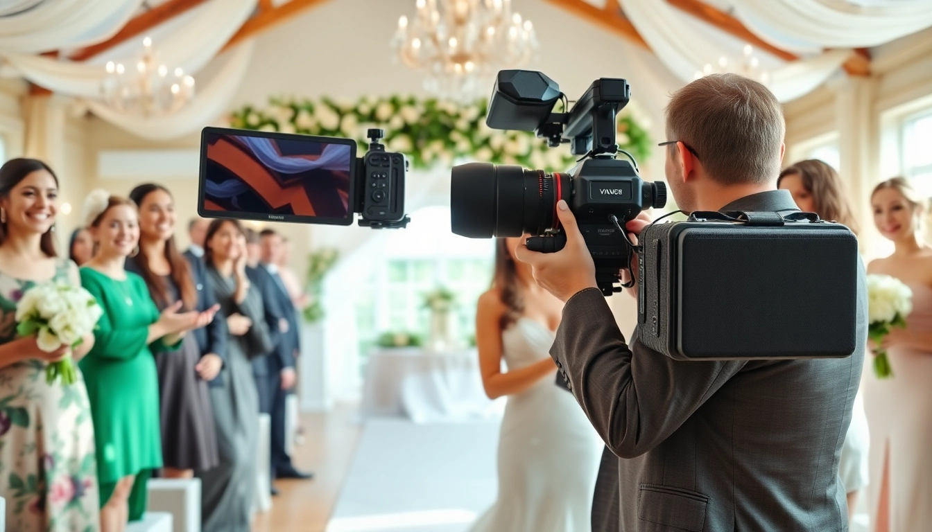 Capturing a joyous moment as an Edmonton videographer documents a wedding celebration.