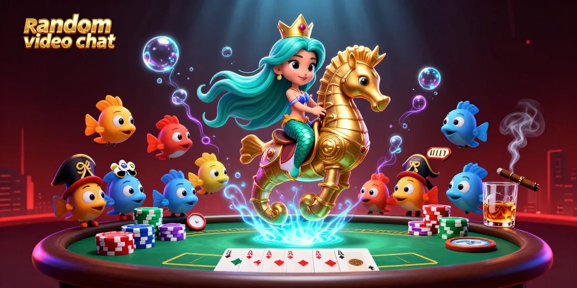 Engage in random video chat while diving deep into casino-style fun with vibrant characters.