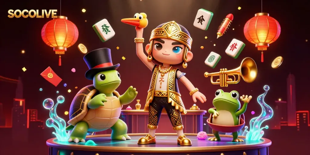 SOCOLIVE engages you with exciting live betting games, featuring fun characters and interactive elements.
