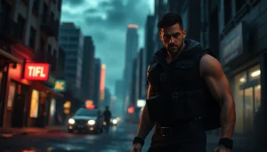 Explore the world of thrilling shows like Reacher, featuring an intense protagonist in a gritty urban setting.