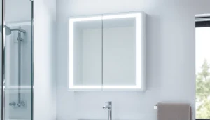 Erleben Sie den sonni Spiegelschrank mit modernem Design und integrierter Beleuchtung im Bad.