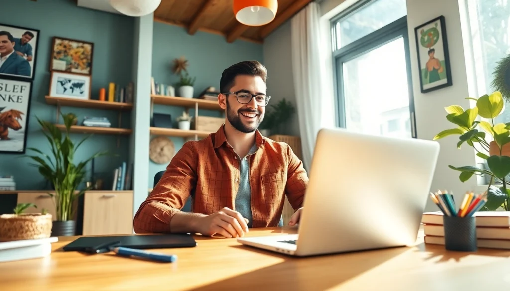 Create effective strategies for how to get paid for content creation fast in a vibrant home office.