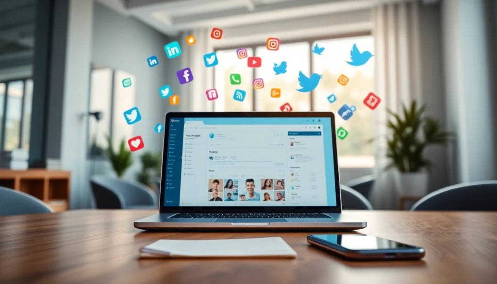 Interact with the Instagram smm panel interface in a modern workspace environment.