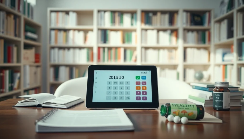 Calculate your biological age calculator results using a sleek digital device on a desk.