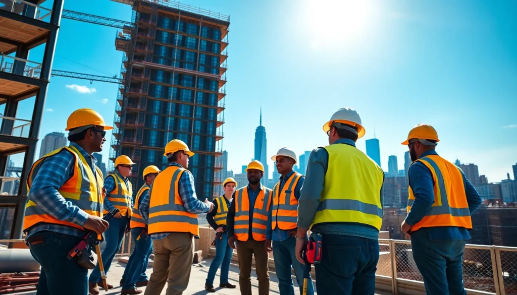 New York Commercial General Contractor team working on a construction site in NYC.