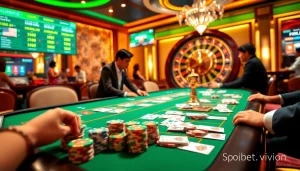Experience the excitement of online gaming at https://soibet.vision/ with vibrant table games and dynamic roulette wheels.