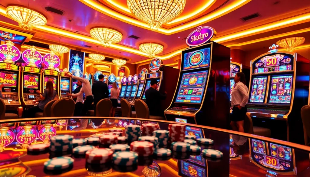 Rasakan sensasi bermain slot Depo 5rb dengan gameplay yang seru dan atmosfer kasino yang hidup.