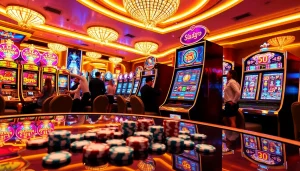 Rasakan sensasi bermain slot Depo 5rb dengan gameplay yang seru dan atmosfer kasino yang hidup.