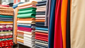 Verken goedkope katoen in een kleurrijke stoffenwinkel met opvallende ontwerpen en structuren.