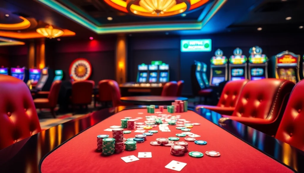Engage with trang cá cược vua99 at a luxurious casino gaming table full of vibrant action.