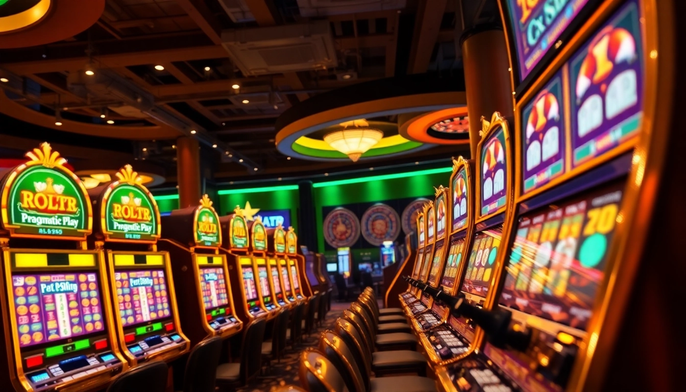 Experience thrilling gameplay with slot pragmatic play amidst vibrant casino action.