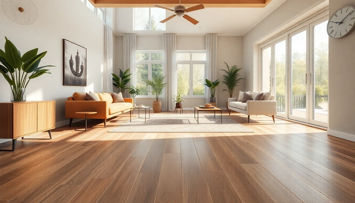 Showcase of luxury vinyl flooring in a beautifully designed room with natural light