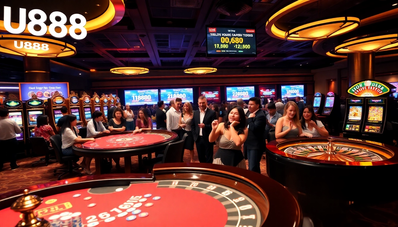 Experience the excitement of U888 with dynamic casino games and vibrant atmosphere.