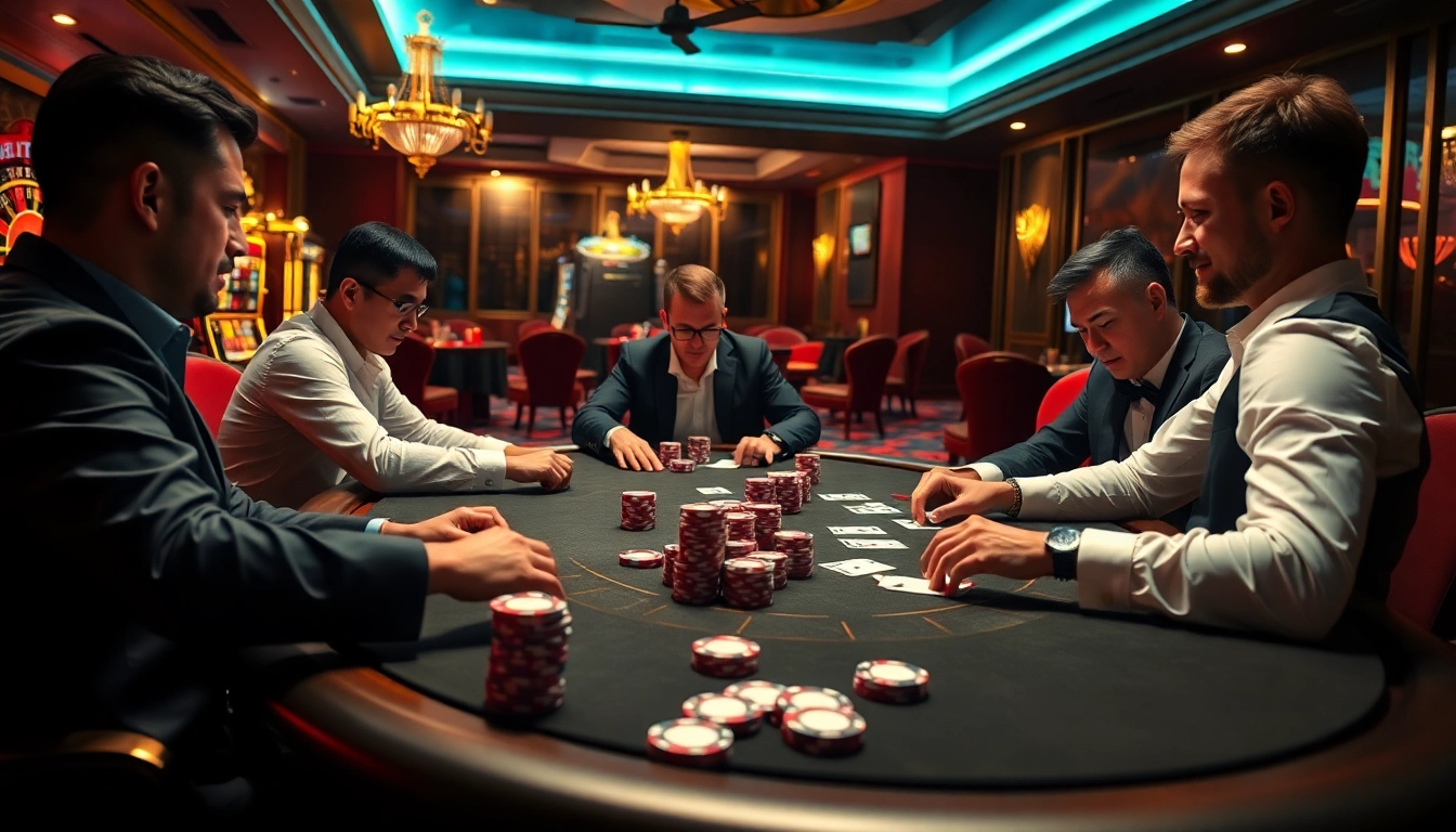 Vivez l'excitation de la meilleure casino en ligne avec une partie de poker professionnelle dans un cadre luxueux.