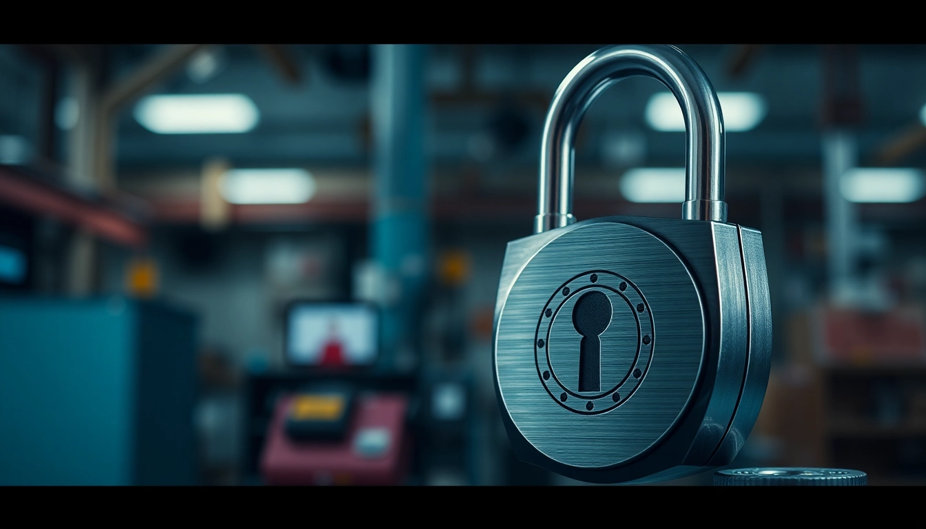 Locksta Hochsicherheits-Schloss in professionellem Design mit metallischen Details