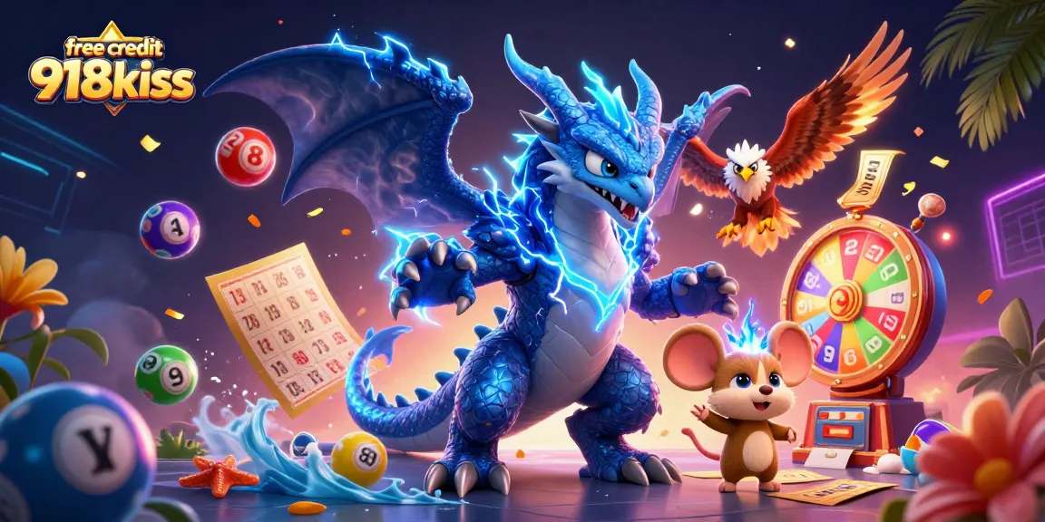 Experience thrilling gameplay with free credit 918kiss and exciting casino elements showcasing vibrant lottery balls and dynamic prizes.