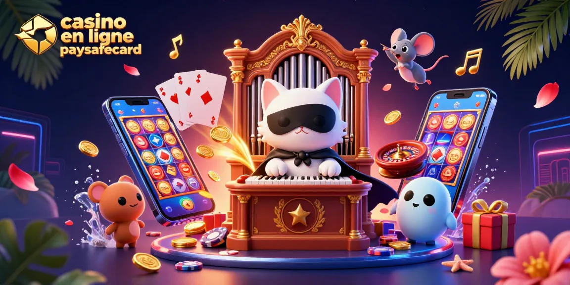 Jouez dans un casino en ligne paysafecard avec un chat fantôme pro à l’orgue et des jeux scintillants.