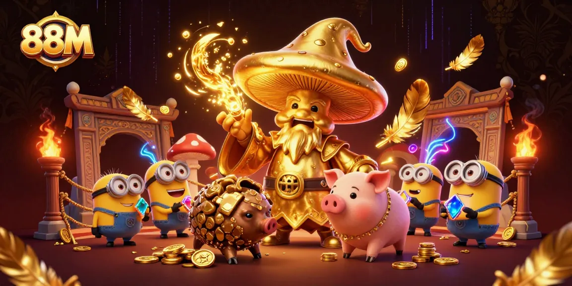 88M wizard transforms the casino arena, searching for riches with a magical pig and energetic minions.