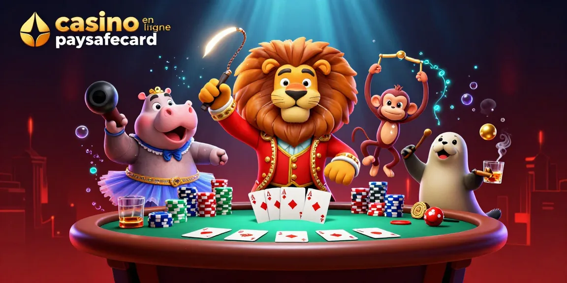 Découvrez le casino en ligne paysafecard avec des personnages de cirque captivants et des éléments de jeu dynamiques.
