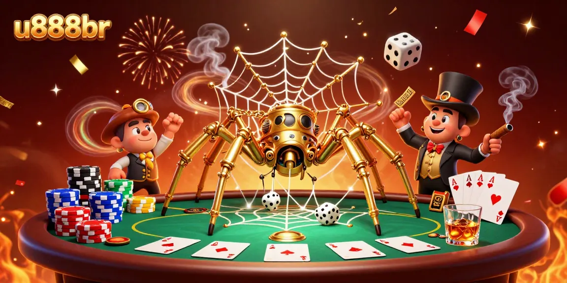 Engage in dynamic gameplay at u888br with a steampunk theme, showcasing a magical casino scene.
