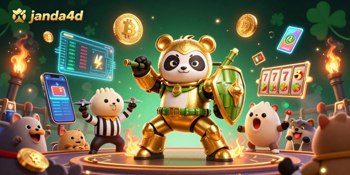 Gambarkan pengalaman bermain janda4d dengan panda emas berkostum robot dalam arena